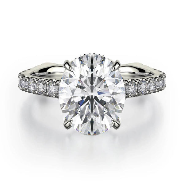 Michael M CROWN Diamond Engagement Ring R751-2-OV