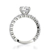 Michael M Crown 18K White Gold Diamond Engagement Ring R782-1.5