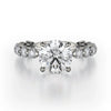 Michael M Crown 18K White Gold Diamond Engagement Ring R782-1.5