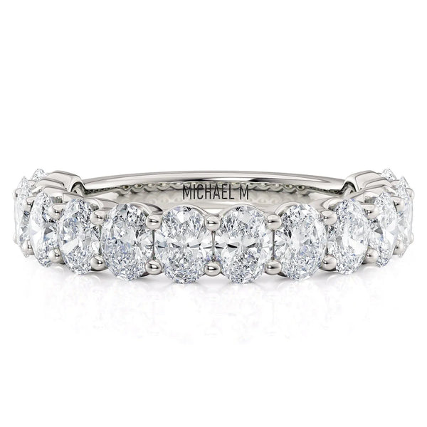 Michael M Halfway Oval Cut Diamond Wedding Band R795B