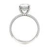 Michael M Crown Oval Center Diamond Engagement Ring R796-3