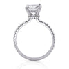 Michael M Crown 18K White Gold Round Center Diamond Engagement Ring R804-2