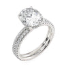 Michael M Crown Oval Center Diamond Engagement Ring R818-3