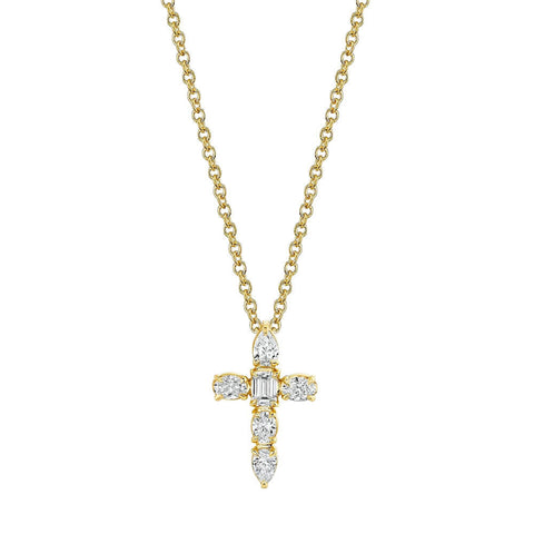 Michael M Montage Small Diamond Cross Pendant P414
