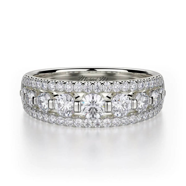 Michael M Ladies 1/2 Way Diamond Wedding band R306B