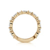 Michael M Ladies 18K Yellow Gold 3/4 Way Diamond Wedding Band R833B