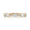 Michael M Ladies 18K Yellow Gold 3/4 Way Diamond Wedding Band R833B