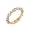 Michael M Ladies 18K Yellow Gold 3/4 Way Diamond Wedding Band R833B