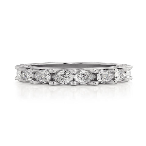 Michael M 1/2 Way Pear-Shaped Diamond Wedding Band R905B