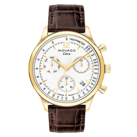 Movado Heritage Series Yellow Gold Ionic-Plated Stainless Steel Men's Watch 3650164