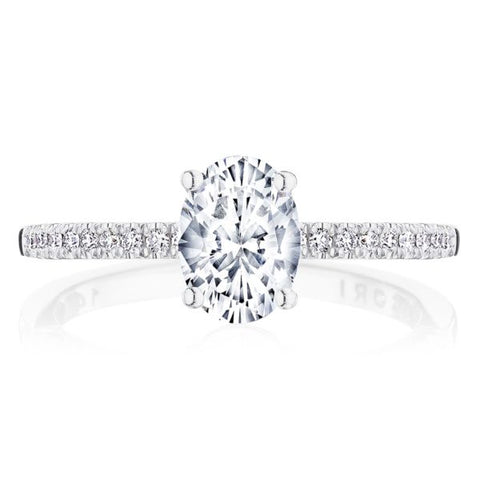 Tacori Coastal Crescent Oval Center Solitaire Engagement Ring P104OV7X5FW