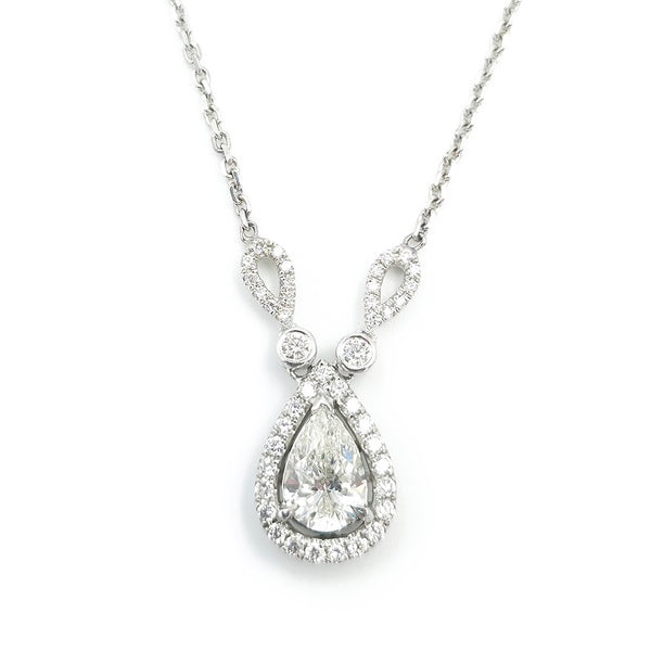 18K White Gold Diamond Pendant Necklace US922745801D