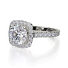 Michael M Monaco Cushion Halo Diamond Engagement Ring R614-2