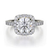 Michael M Monaco Cushion Halo Diamond Engagement Ring R614-2