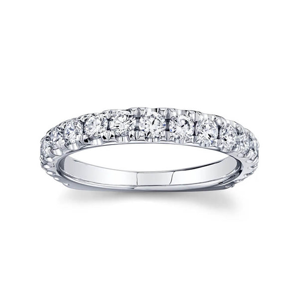 Michael M 18K White Gold Ladies Diamond Wedding Band R655B