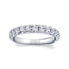 Michael M 18K White Gold Ladies Diamond Wedding Band R655B