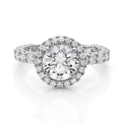 Michael M Europa Halo Diamond Engagement Ring R801-2