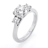 Michael M Trinity 18K White Gold Engagement Ring R805-1.5RD