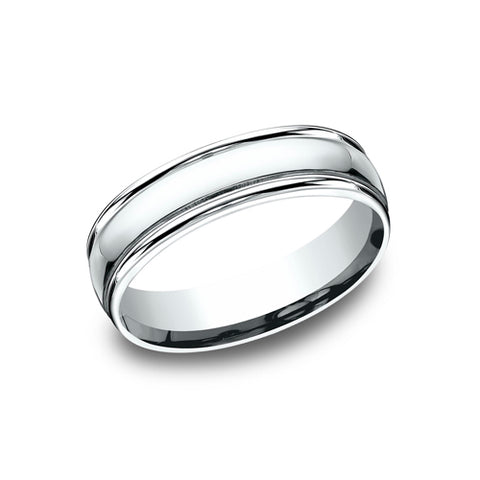 Benchmark 14K White Gold High Polish 6mm Men's Wedding Band CF1560814KW
