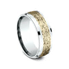 Benchmark Two-Tone Fractured Rock Pattern 8mm Men's Band CF81837414KWY