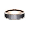 Benchmark 14K Rose Gold and Black Titanium 6.5mm Men's Band CFT9665010BKT14KR