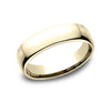 Benchmark 14K White Gold Euro-Dome Comfort Fit Men's Wedding Band EUCF15514K