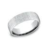 Benchmark THE AURORA Euro Dome 14K White Gold 6.5MM Men's Band EUCF56507014KW10