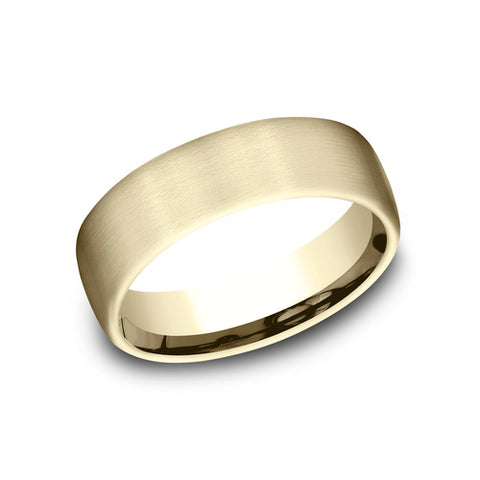 Benchmark 14K Yellow Gold Lightweight Comfort Fit 6.5mm Men's Band LCF71656114KY