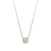 14K White Gold Round Diamond Pendant, 2.32g