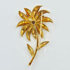 Tiffany & Co. 18K Yellow Gold Ruby and Diamond Ladies Flower Brooch