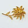 Tiffany & Co. 18K Yellow Gold Ruby and Diamond Ladies Flower Brooch
