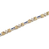 Estate 14K Yellow and White Gold Sapphire and Diamond Bracelet