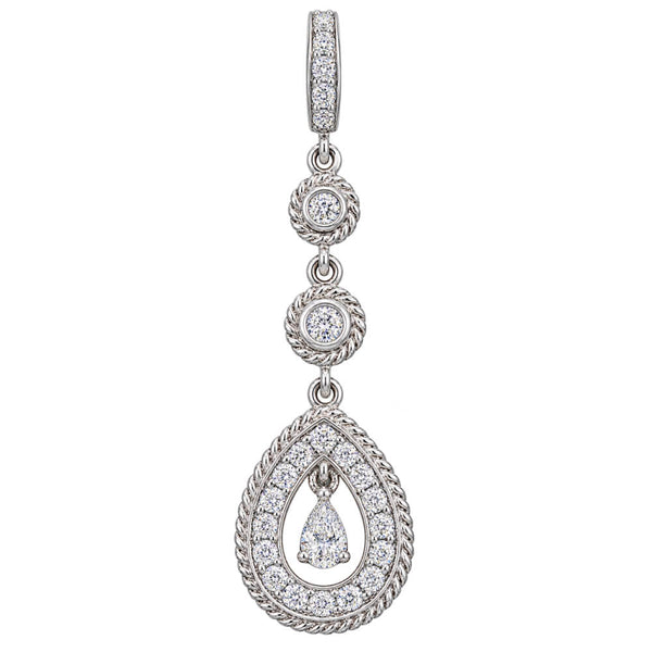 18K White Gold Diamond Necklace