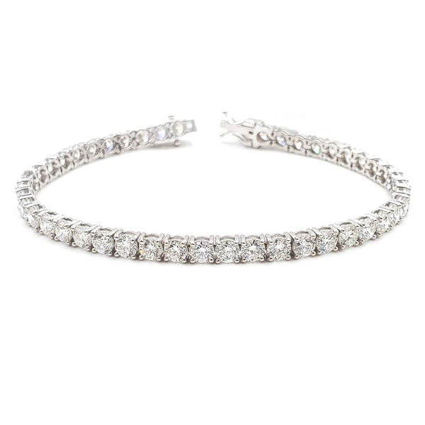 14K White Gold Diamond Tennis Bracelet (8.70 Ct T.W.)