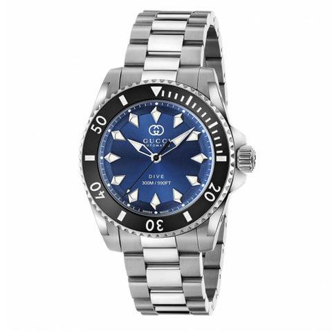 Gucci Diver Blue Dial Stainless Steel Bracelet Men's Watch YA136362