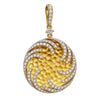 Estate 18K Yellow Gold Handmade Diamond Pendant