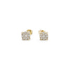 14K Yellow Gold Diamond Stud Earrings