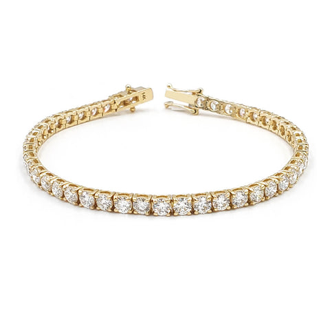 14K Yellow Gold Diamond Tennis Bracelet (9.05 Ct. T.W.)