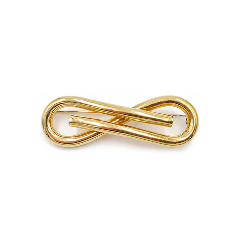 Estate 18K Yellow Gold Italian Infinity Pin