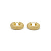 14K Yellow Gold Mesh Design Huggie Earrings, 3.3g