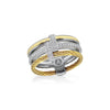 ALOR Yellow Cable Opulence Ring with 18kt White & Yellow Gold & Diamonds 02-37-1217-11