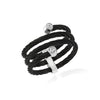 ALOR Noir 18K White Gold Black Cable Diamond Ring 02-52-0601-11