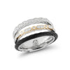 ALOR Noir 18K White & Yellow Gold Black Cable Diamond Ring 02-53-0074-11