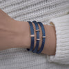 ALOR Blueberry Cable Barred Bracelet 04-24-S511-11