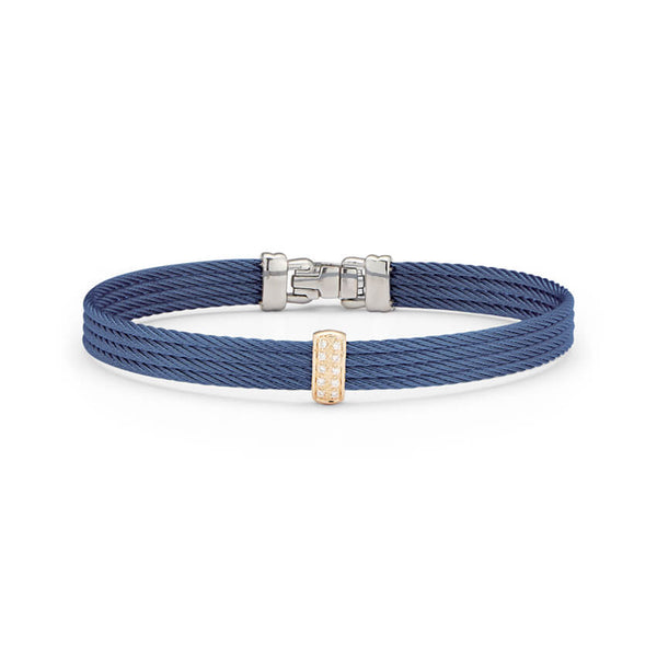 ALOR Blueberry Cable Barred Bracelet 04-24-S511-11