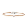 ALOR Classique 18K Rose Gold Carnation Cable Diamond Bangle Bracelet 04-26-S917-11