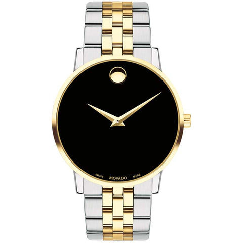 Movado Men's Museum Classic 40 mm Steel and Yellow Gold PVD-finished Watch 0607200