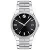 Movado SE Black Dial Steel Bracelet Men's Watch 0607541