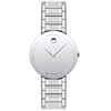 Movado Sapphire 28mm Silver Mirror Dial Ladies Watch 0607547