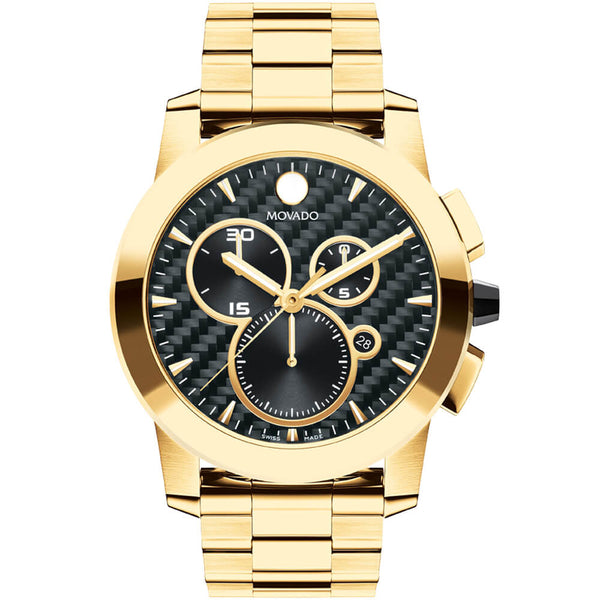 Movado Vizio Yellow Gold PVD Men's Watch 0607563